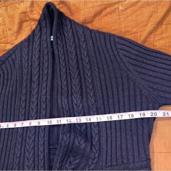 Autumn Cashmere Purple Chashmere Blend Open Front Cardigan Women’s Size M - Picture 6 of 9